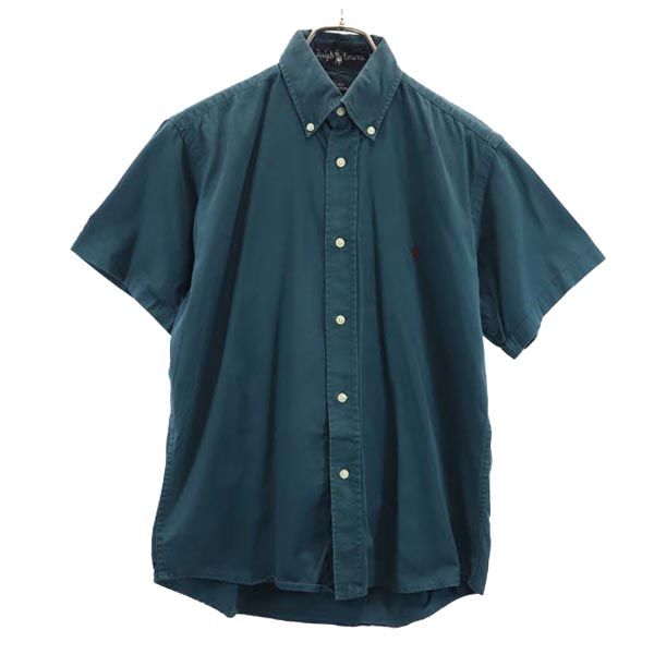 RALPH LAUREN ラルフローレン 半袖 ボタンダウンシャツ S グリーン系 メンズ