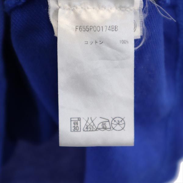 KENZO ケンゾー バイカラー 半袖 ポロシャツ M グレー×ブルー 鹿の子 メンズ