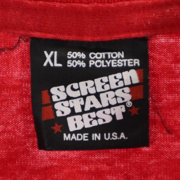 スクリーンスターズ 90s オールド USA製 半袖 Tシャツ XL レッド系 SCREEN STARS メンズ