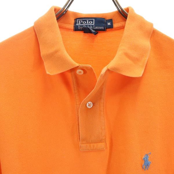Polo by Ralph Lauren ポロバイラルフローレン 半袖 ポロシャツ M オレンジ 鹿の子 メンズ
