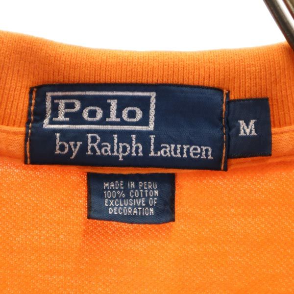 Polo by Ralph Lauren ポロバイラルフローレン 半袖 ポロシャツ M オレンジ 鹿の子 メンズ