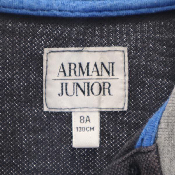 ARMANI JUNIOR アルマーニジュニア 半袖 ポロシャツ 8A グレー系 鹿の子 キッズ
