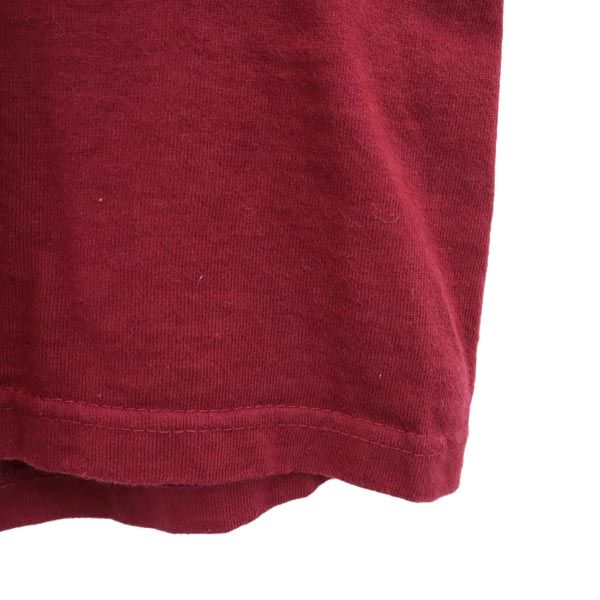 FRUIT OF THE LOOM フルーツオブザルーム バックプリント 半袖 Tシャツ M ボルドー系 YASUHIRO YAMANE 山根康広 メンズ