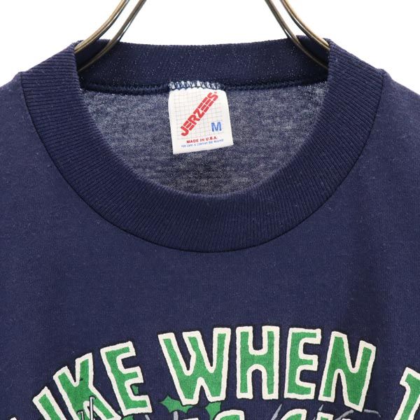 JERZEES ジャージーズ 90s オールド USA製 半袖 Tシャツ M ネイビー メンズ