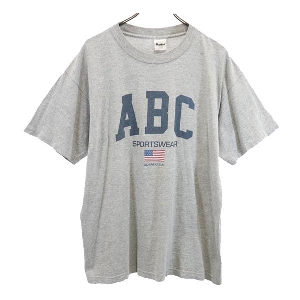 Murina ムリナ 90s オールド USA製 プリント 半袖 Tシャツ L グレー メンズ