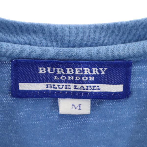 BURBERRY BLUE LABEL バーバリーブルーレーベル 半袖 Tシャツ M ブルー系 ポケT レディース