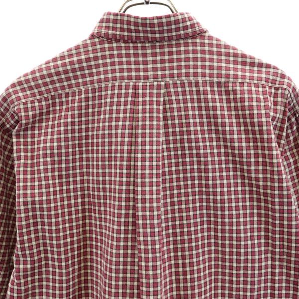 ラルフローレン チェック柄 長袖 ボタンダウンシャツ M レッド系 RALPH LAUREN メンズ
