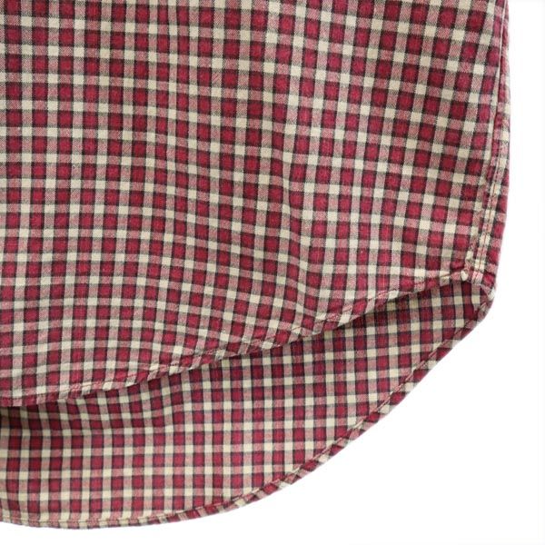 ラルフローレン チェック柄 長袖 ボタンダウンシャツ M レッド系 RALPH LAUREN メンズ