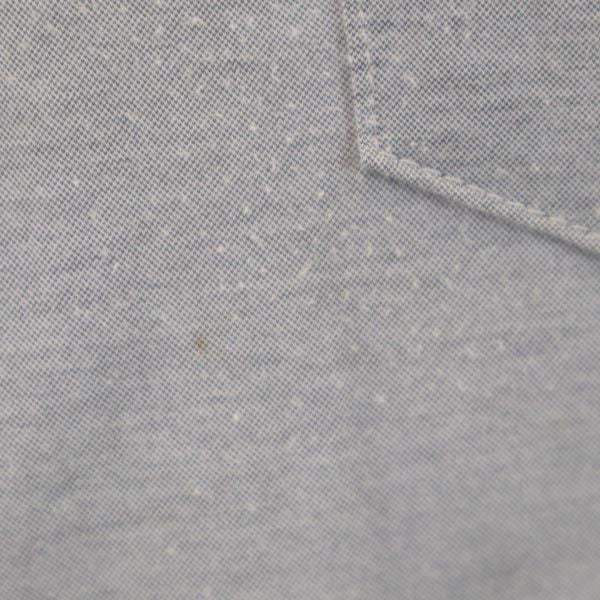 LANVIN en Bleu ランバンオンブルー 日本製 ボーダー 半袖 ポロシャツ 48 グレー×ホワイト メンズ