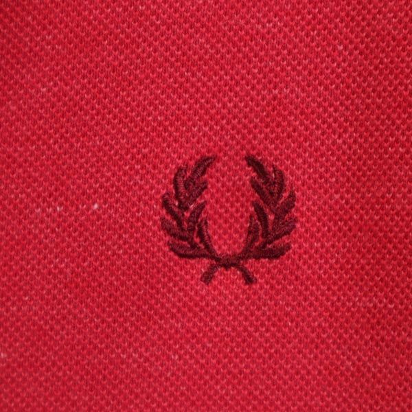 フレッドペリー 日本製 ショールカラー ジャケット S レッド FRED PERRY 鹿の子 メンズ