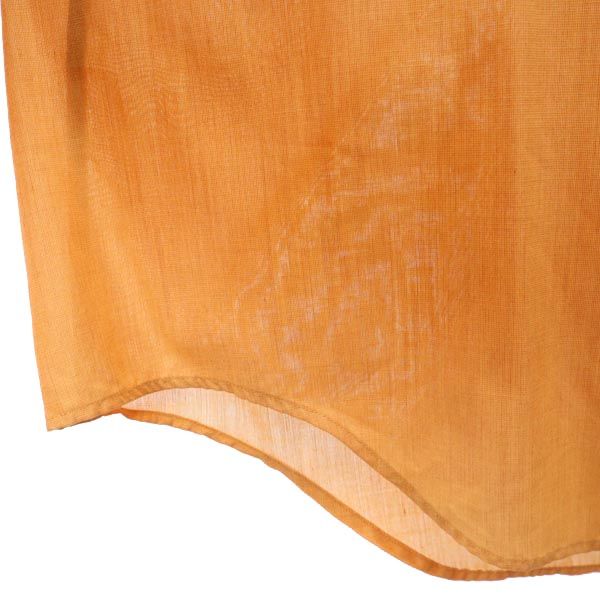 Exclusively Tailored ヴィンテージ 長袖 バンドカラーシャツ 16 オレンジ系 メンズ