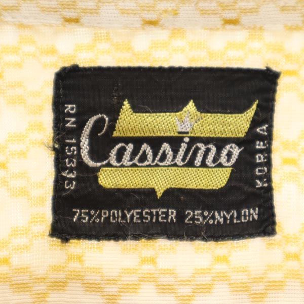 Cassino 70s ヴィンテージ 総柄 長袖 シャツ ベージュ系 Cassino メンズ