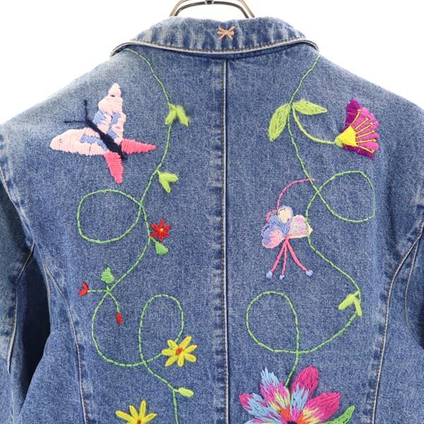 FRENCH DRESSING フレンチドレッシング 花柄刺繍 デニムジャケット ジージャン レディース