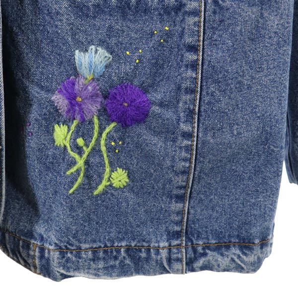 FRENCH DRESSING フレンチドレッシング 花柄刺繍 デニムジャケット ジージャン レディース