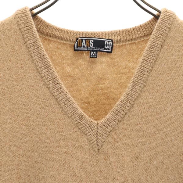 DAKS ダックス ゴルフ ウール ゴルフ Vネック ベスト M ブラウン系 GOLF メンズ