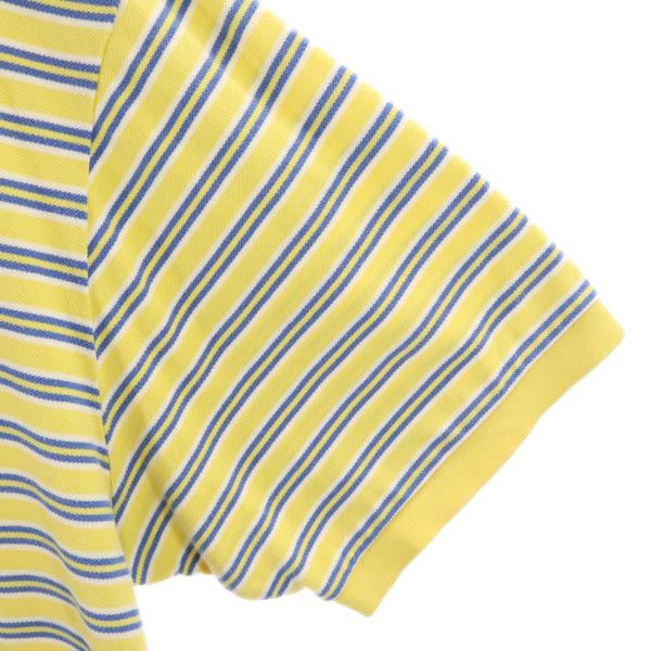 ポロバイラルフローレン ボーダー 半袖 ポロシャツ 3XB イエロー系 Polo by Ralph Lauren 鹿の子 ビッグサイズ メンズ
