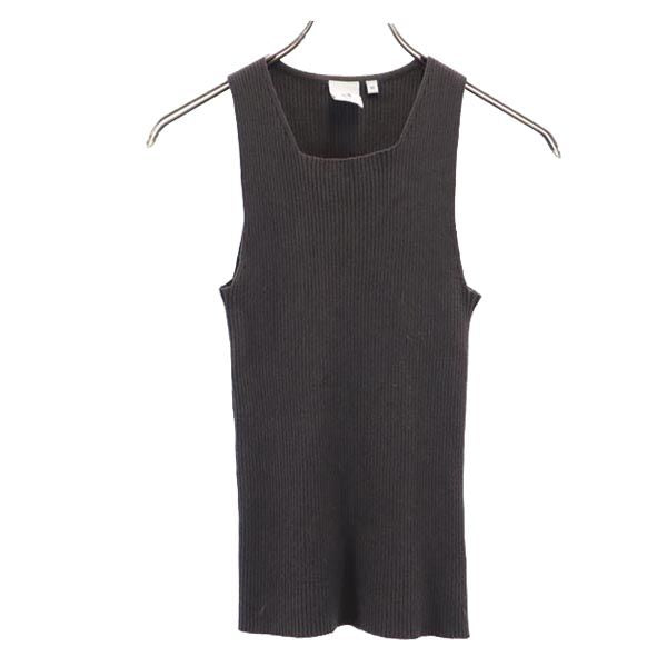 ARMANI EXCHANGE アルマーニエクスチェンジ ノースリーブ リブニット タンクトップ M チャコールブラウン系 レディース