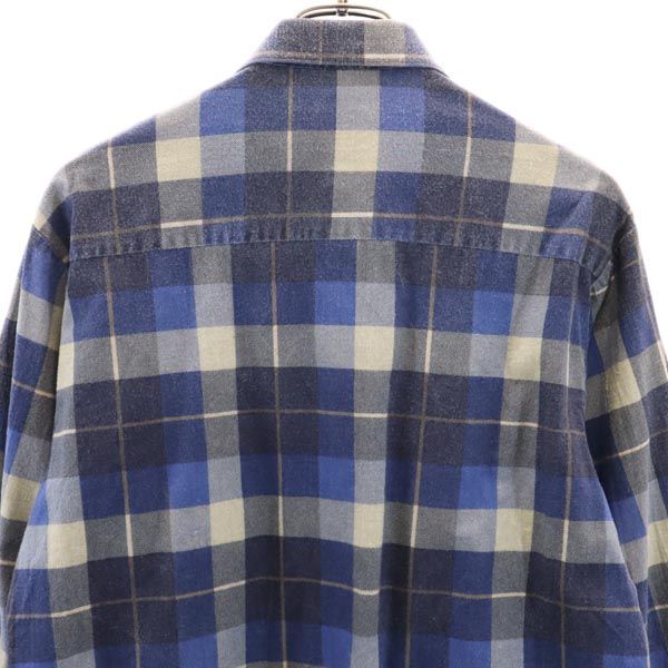 WOODLAND ウッドランド チェック 長袖 シャツ M ブルー系 メンズ