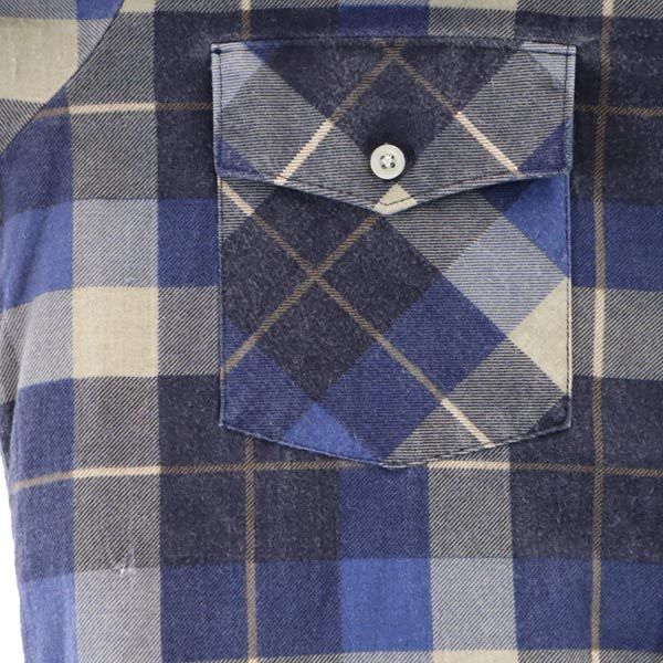 WOODLAND ウッドランド チェック 長袖 シャツ M ブルー系 メンズ