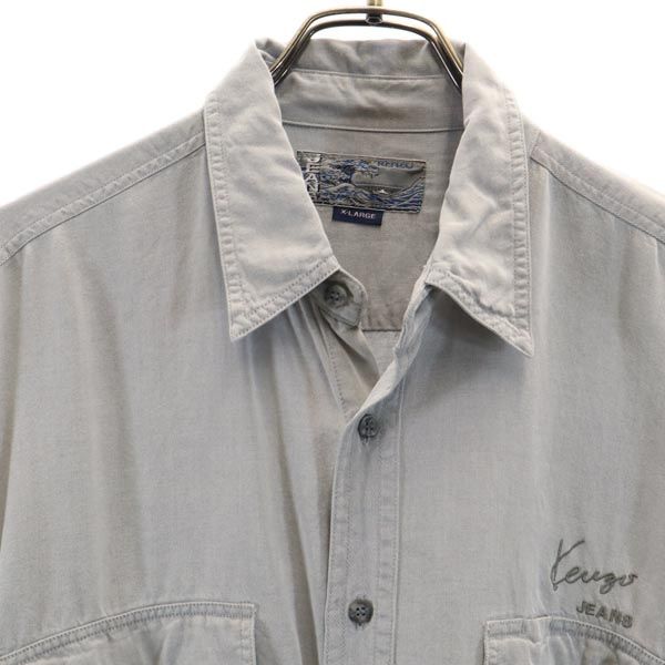 KENZO JEANS ケンゾージーンズ 長袖 シャツ XL グレー系 メンズ
