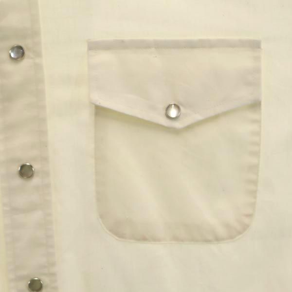 KING SIZE キングサイズ 70s ヴィンテージ 長袖 ウエスタンシャツ 37 オフホワイト系 メンズ