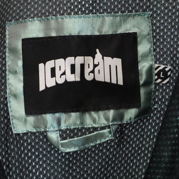 アイスクリーム 長袖 ハーフジップ プルオーバー ジャケット L グリーン ICE CREAM メンズ