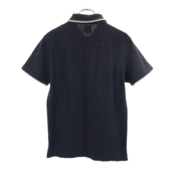 ck Calvin Klein シーケー カルバンクライン 半袖 ポロシャツ L ブラック 鹿の子 メンズ