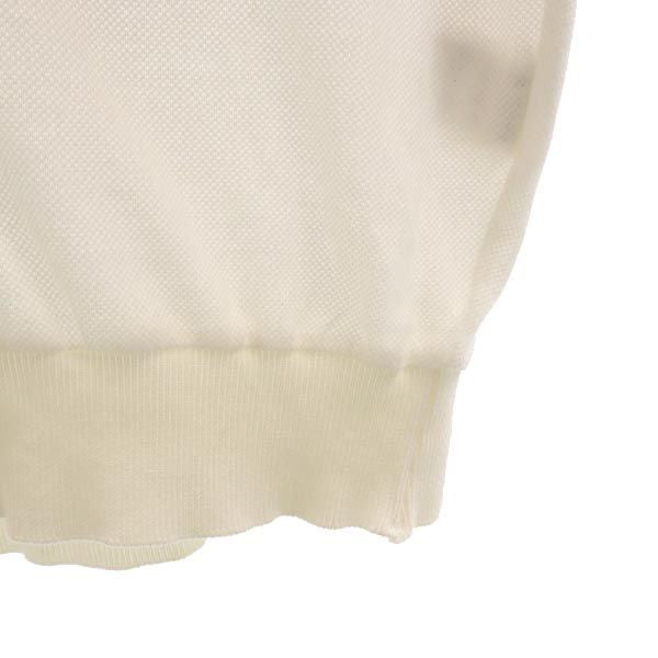 バレンシア スポーツ 長袖 ポロシャツ L ホワイト BALENCIAGA SPORTS 鹿の子 レディース