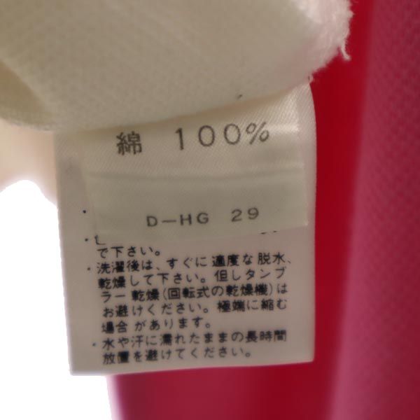 バレンシア スポーツ 長袖 ポロシャツ L ホワイト BALENCIAGA SPORTS 鹿の子 レディース