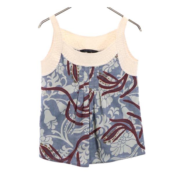 MARC JACOBS マークジェイコブス 総柄 キャミソール 4 ネイビー系 レディース