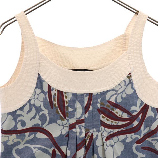 MARC JACOBS マークジェイコブス 総柄 キャミソール 4 ネイビー系 レディース