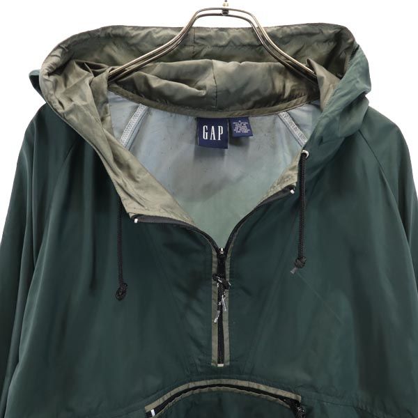 ギャップ オールド USA製 ナイロン マウンテンパーカー S 深緑 GAP レディース