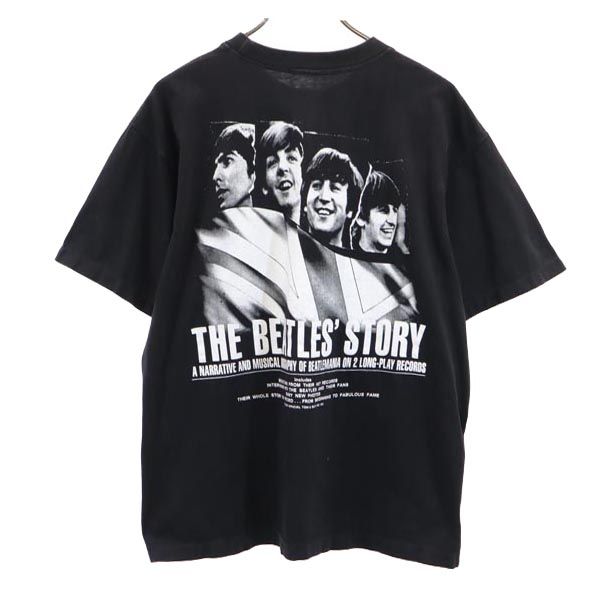 The Beatles ビートルズ 90s オールド バンT 両面プリント 半袖 Tシャツ ブラック メンズ