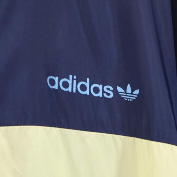 アディダス 80s ヴィンテージ トレフォイルロゴ ジップジャケット M 青系 adidas ウインドブレーカー メンズ