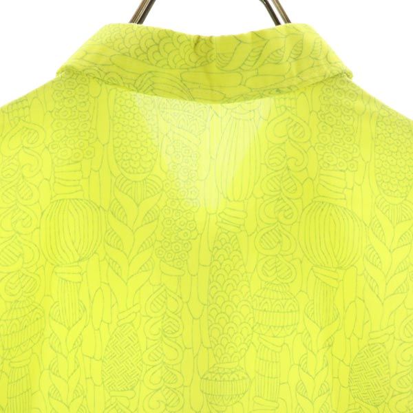 VINTAGE ヴィンテージ 70s 総柄 長袖 シャツ イエロー メンズ