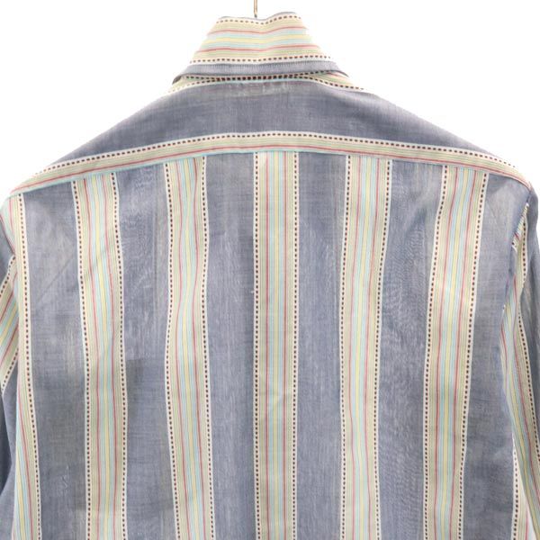ARROW アロー 70s ヴィンテージ ストライプ柄 長袖 シャツ ネイビー系 メンズ
