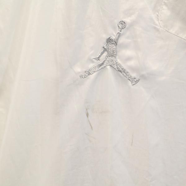 NIKE ナイキ 長袖 ジャケット M ホワイト×グレー バスケットウェア 裏メッシュ メンズ