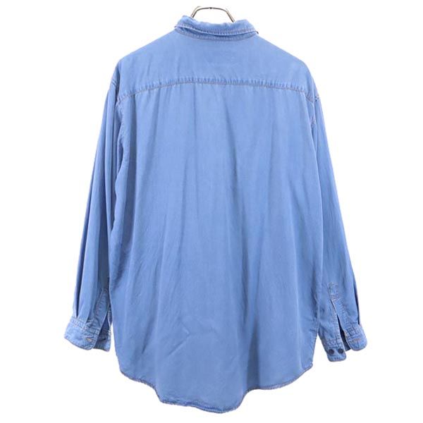 ケンゾー ジーンズ 日本製 長袖 デニムシャツ M ブルー系 KENZO JEANS メンズ