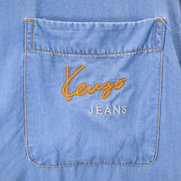 ケンゾー ジーンズ 日本製 長袖 デニムシャツ M ブルー系 KENZO JEANS メンズ