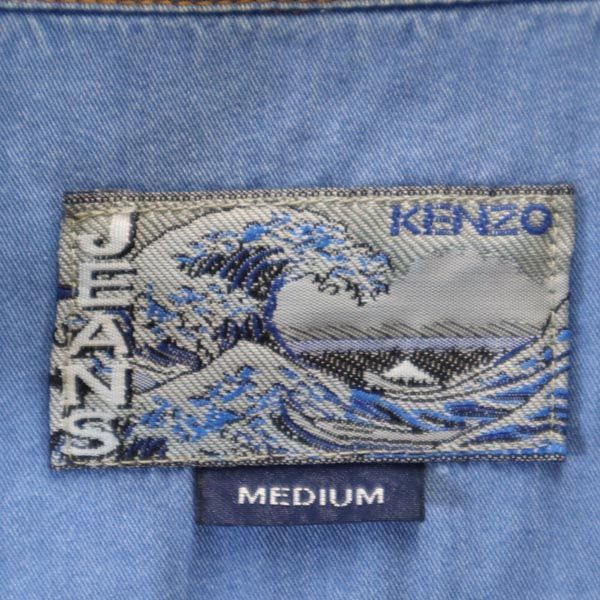 ケンゾー ジーンズ 日本製 長袖 デニムシャツ M ブルー系 KENZO JEANS メンズ