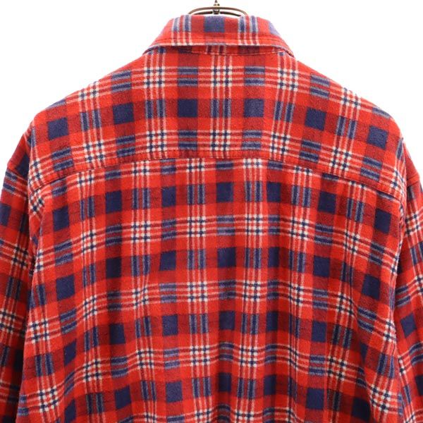 WILDERNESS ウィルダネス 90s オールド チェック柄 長袖 シャツ L レッド系 メンズ