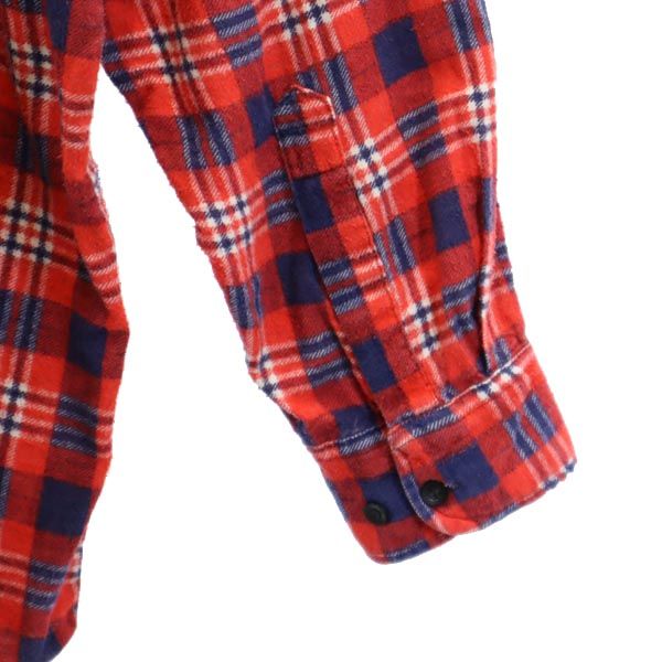 WILDERNESS ウィルダネス 90s オールド チェック柄 長袖 シャツ L レッド系 メンズ