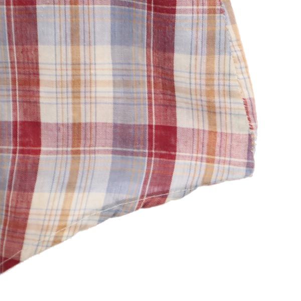 ENVOY 70s 80s ヴィンテージ チェック 長袖 ウエスタンシャツ レッド系 メンズ