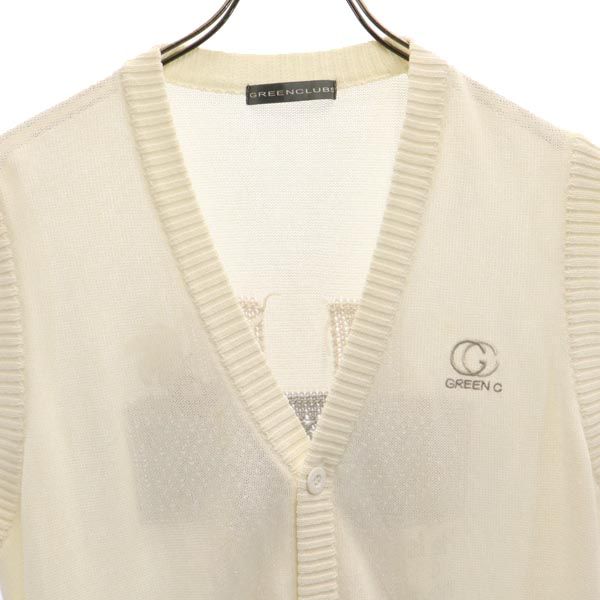 GREENCLUBS グリーンクラブ ROAD RUNNER バック刺繍 ニットベスト 3 ホワイト系 メンズ