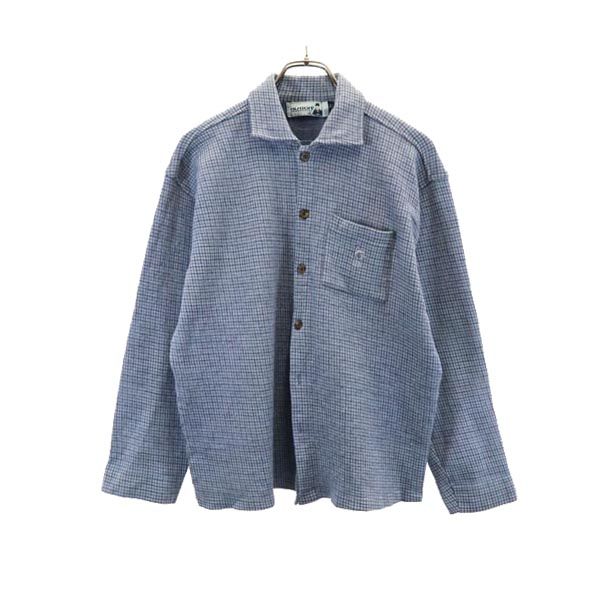 BURTON バートン オールド タッターソールチェック柄 長袖 シャツ風 ジャケット L 青系 メンズ