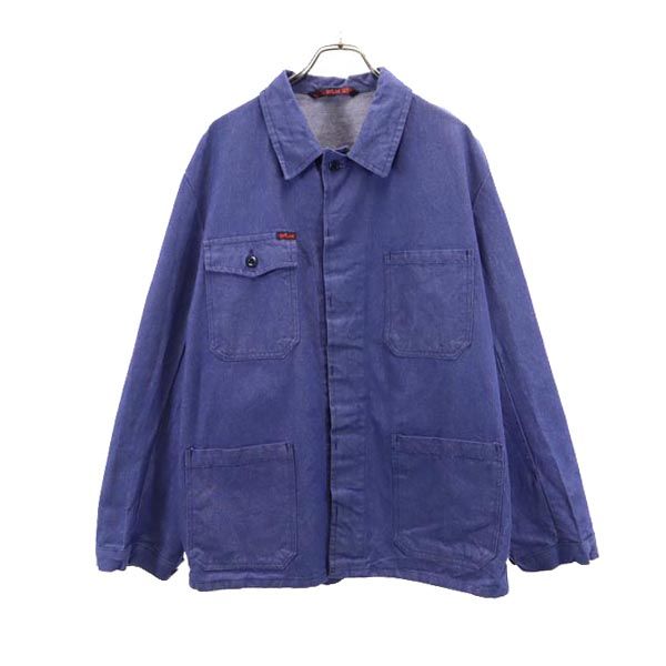 SPILAG 長袖 ユーロ カバーオール デニムジャケット 54 インディゴ ジージャン メンズ