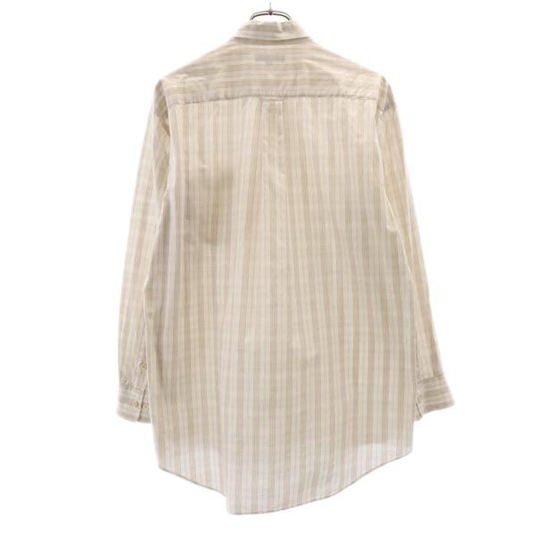 BURBERRY バーバリー 三陽商会 日本製 チェック 長袖 ボタンダウンシャツ M ベージュ系 メンズ