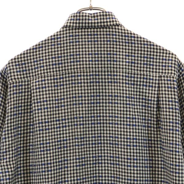 PIA SPORTS ピアスポーツ 日本製 ウール チェック 長袖 チェックシャツ 3 ブラック系 メンズ