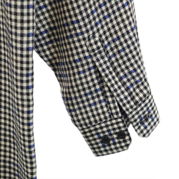 PIA SPORTS ピアスポーツ 日本製 ウール チェック 長袖 チェックシャツ 3 ブラック系 メンズ