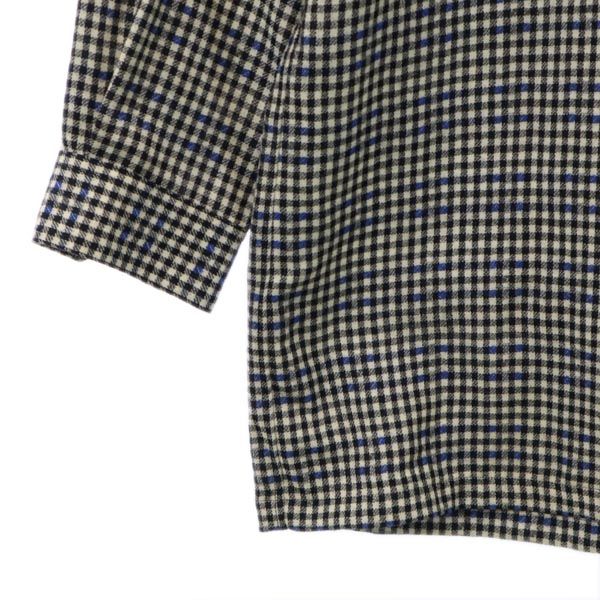 PIA SPORTS ピアスポーツ 日本製 ウール チェック 長袖 チェックシャツ 3 ブラック系 メンズ